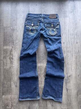 Big Star Vintage Collection Flap Pocket Bootcut Dark Wash Denim Jeans